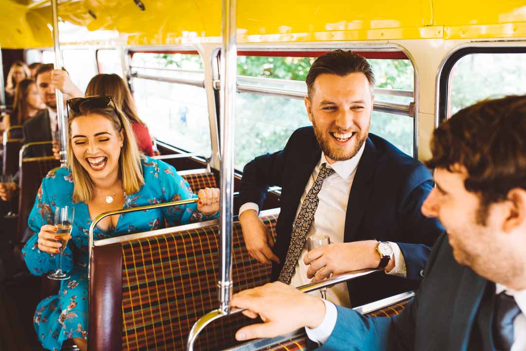 Fun Intimate London Wedding routemaster