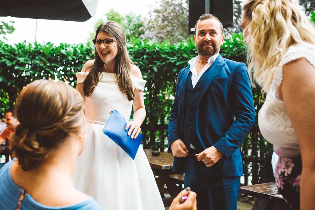 fun intimate wedding Prince Albert Pub Camden