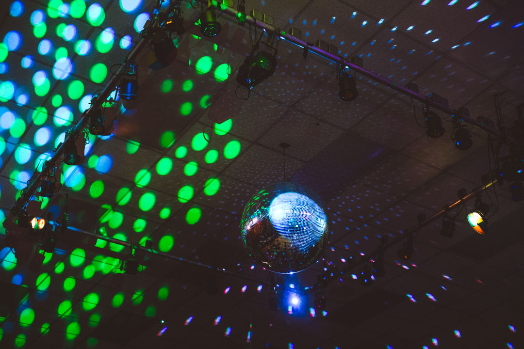 Mildmay Club wedding disco ball