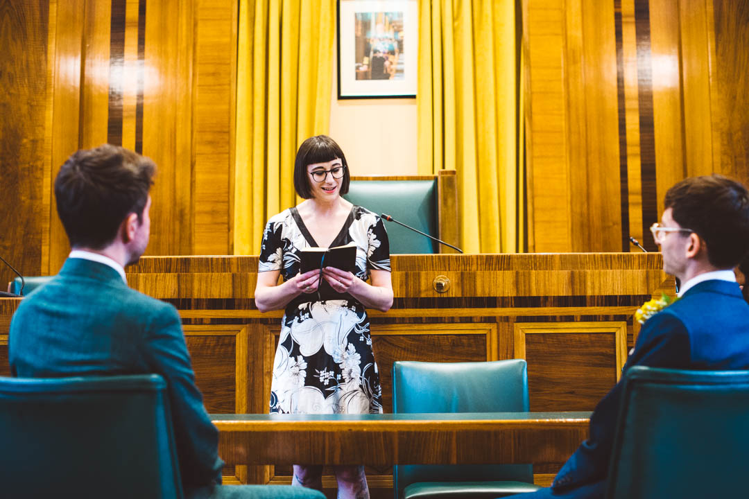 council chamber wedding reading