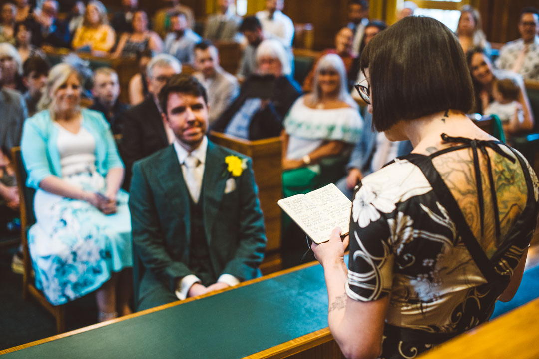 council chamber wedding reading detail