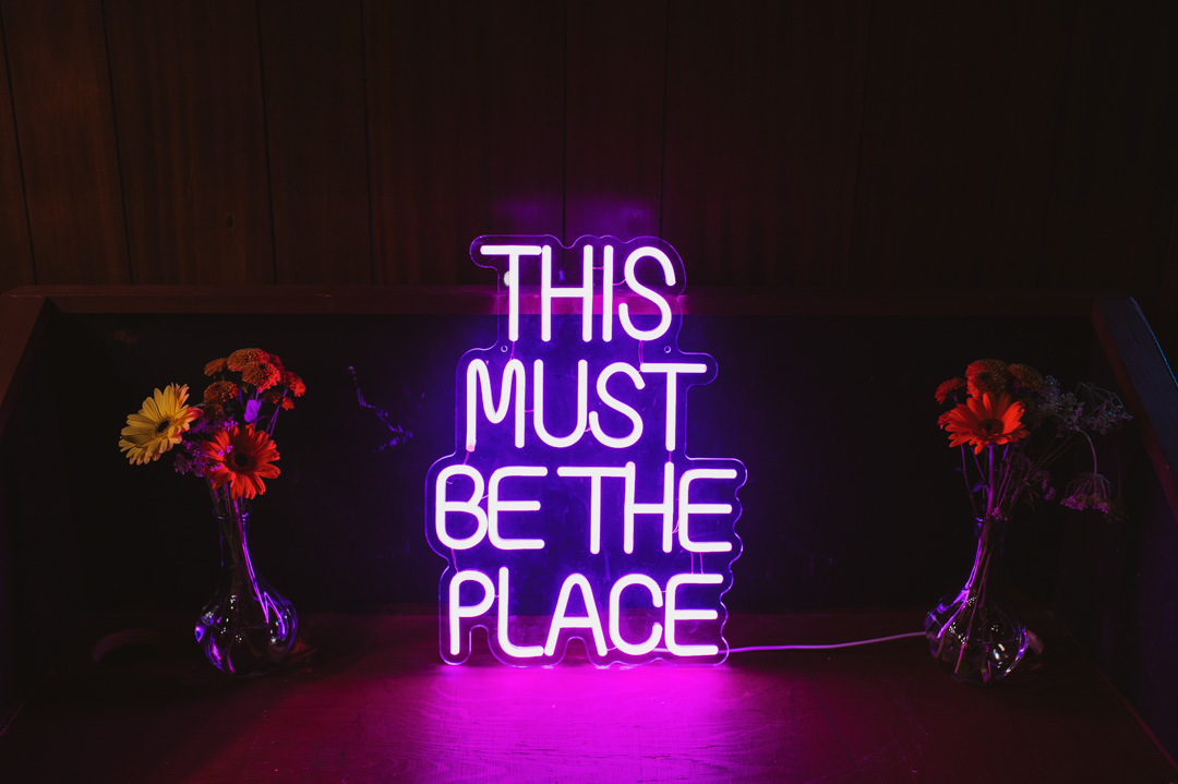 Mildmay Club Wedding neon sign This must be the place
