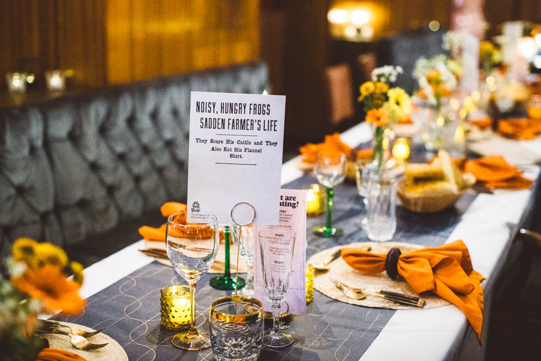 Mildmay Club Wedding table decor by Disco Dining