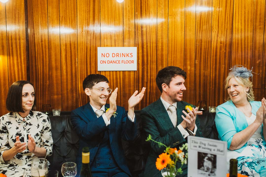 Mildmay Club Wedding couple clapping