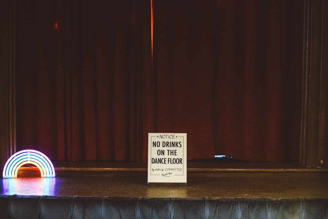 Mildmay Club Wedding rainbow neon sign