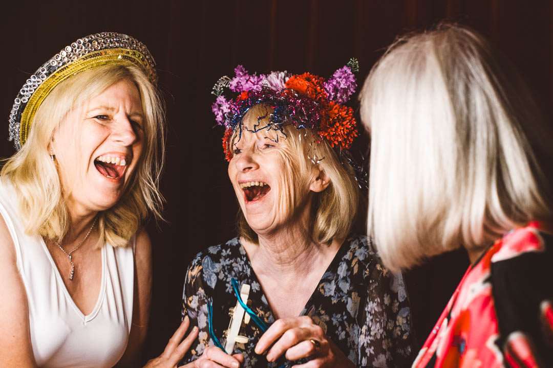 fun wedding booth candid photo