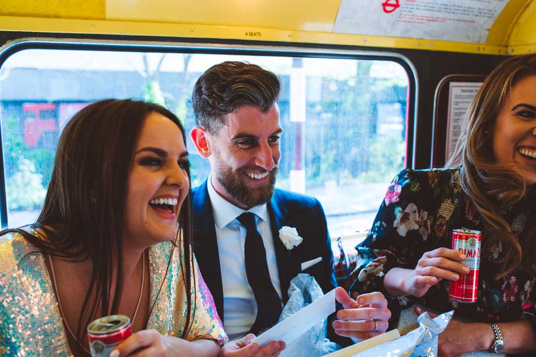 Old Marylebone Town Hall wedding, routemaster ride