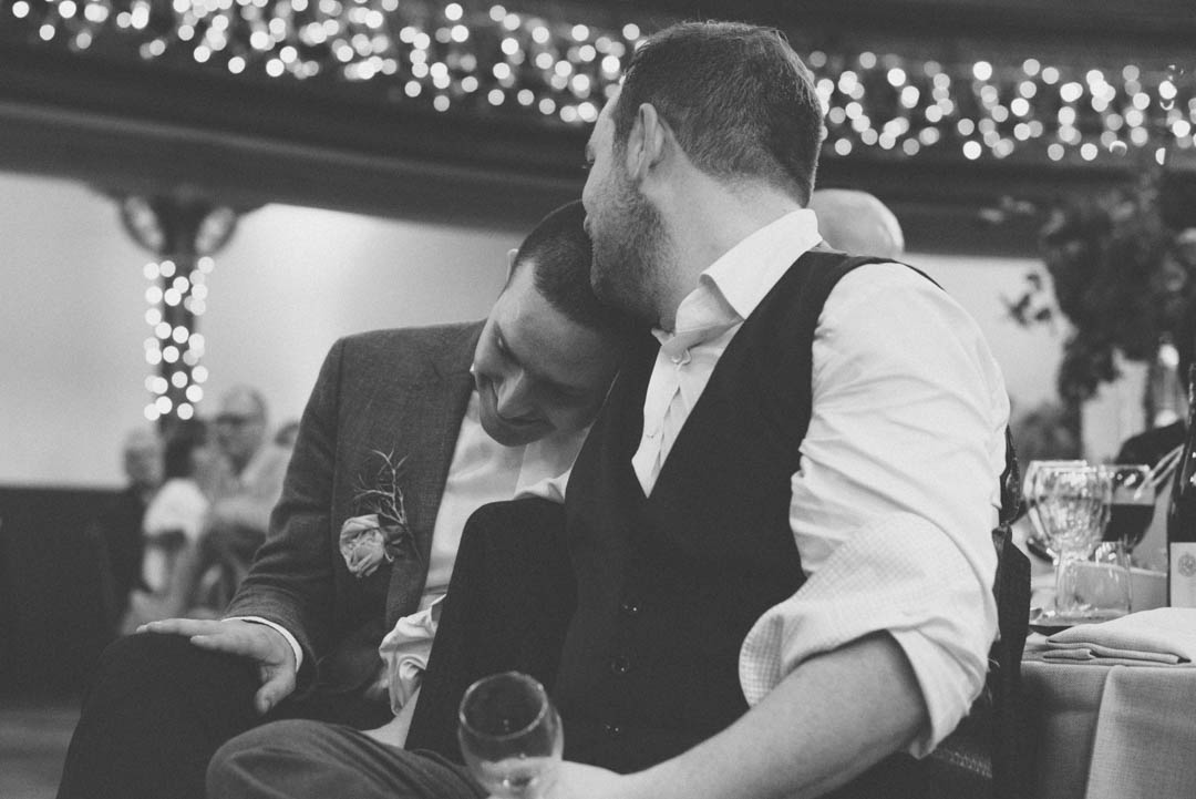 two grooms candid shot