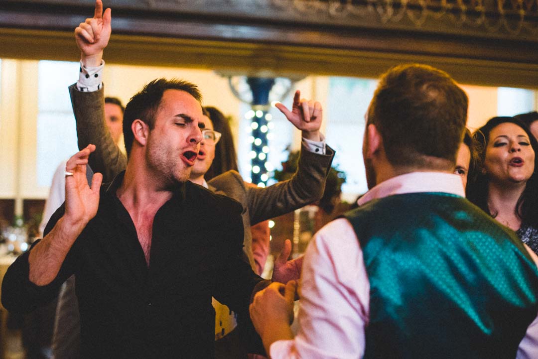 guests dancing fun wedding London