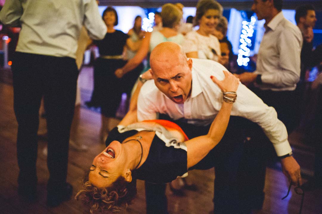 two guests having fun
