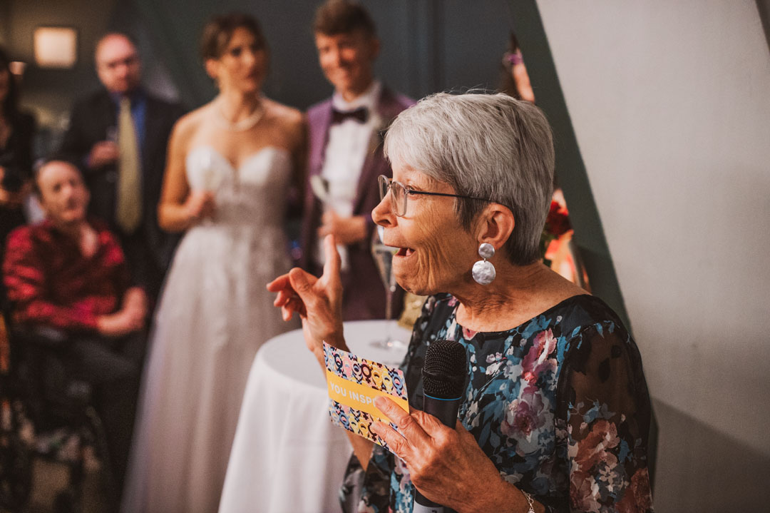 mother of the bride making a speech