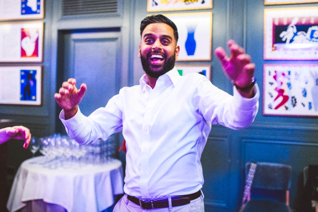 wedding guest dancing