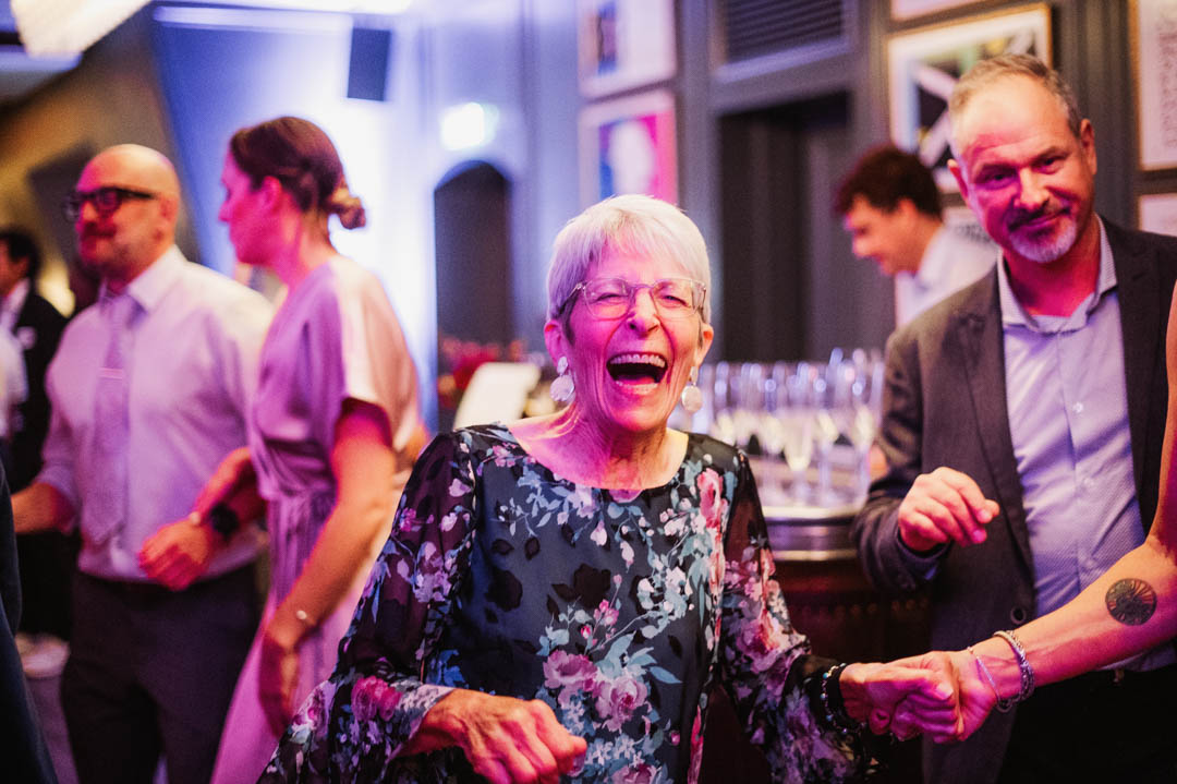 mother of the bride laughing