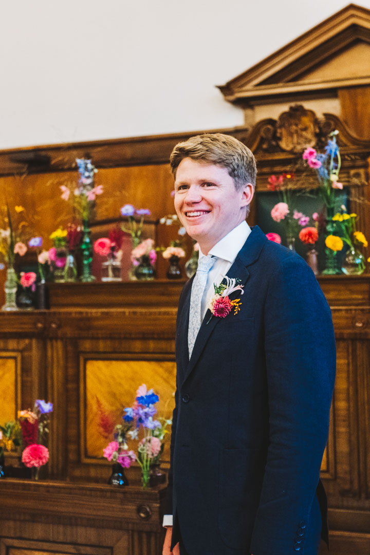 groom smiling