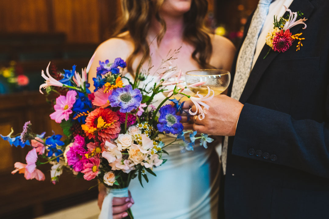 Town Hall Hotel Wedding bridal bouquet by Borrowed Light