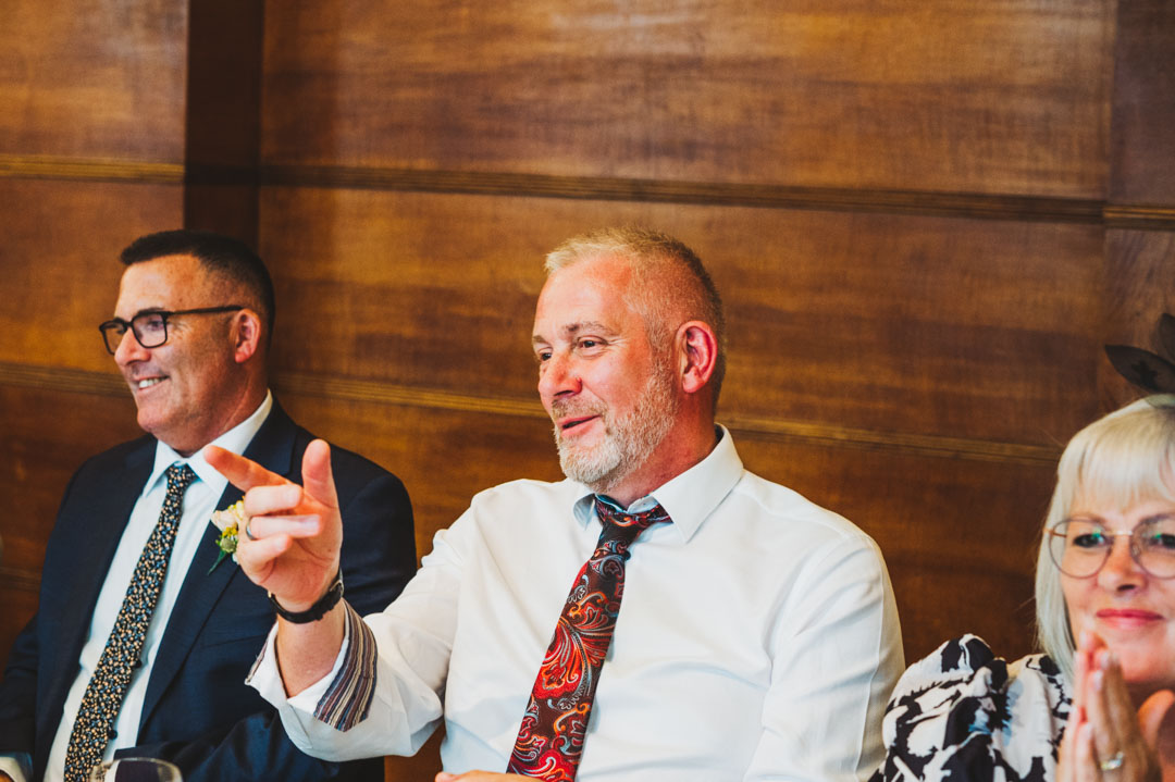 Town Hall Hotel Wedding guest reaction to speech
