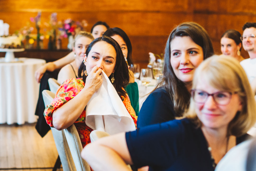 Town Hall Hotel Wedding emotional guest