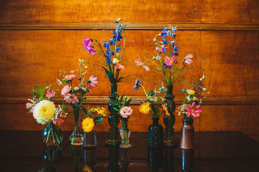 Bethnal Green Town Hall Hotel wedding flowers by Borrowed Light
