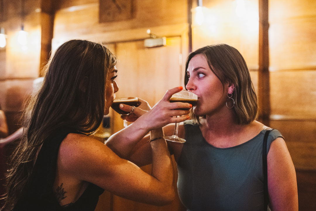 guests drinking espresso martini