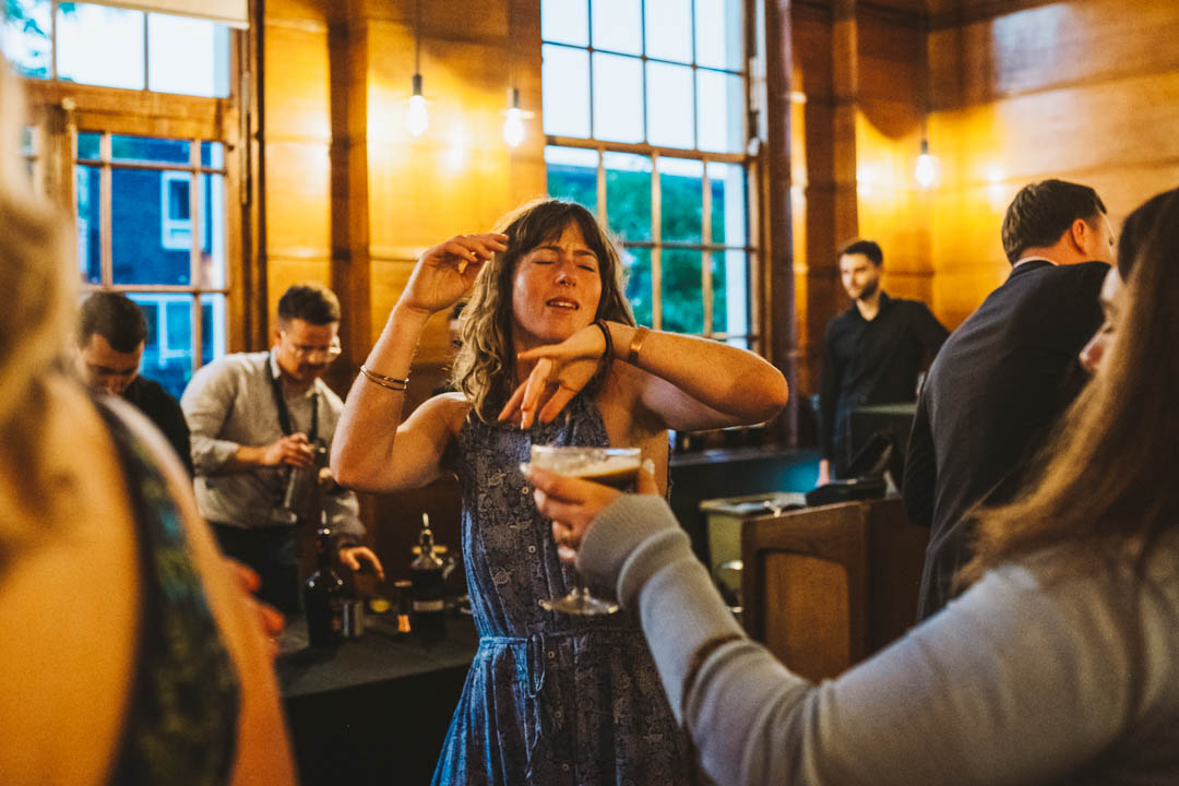 Town Hall Hotel wedding party guest dancing
