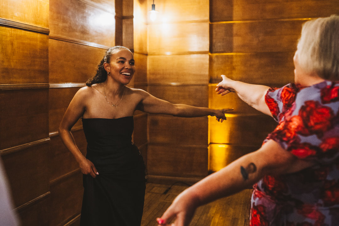 Town Hall Hotel wedding party guests dancing
