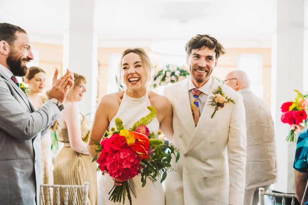 Waltham Forest Town Hall wedding newlyweds