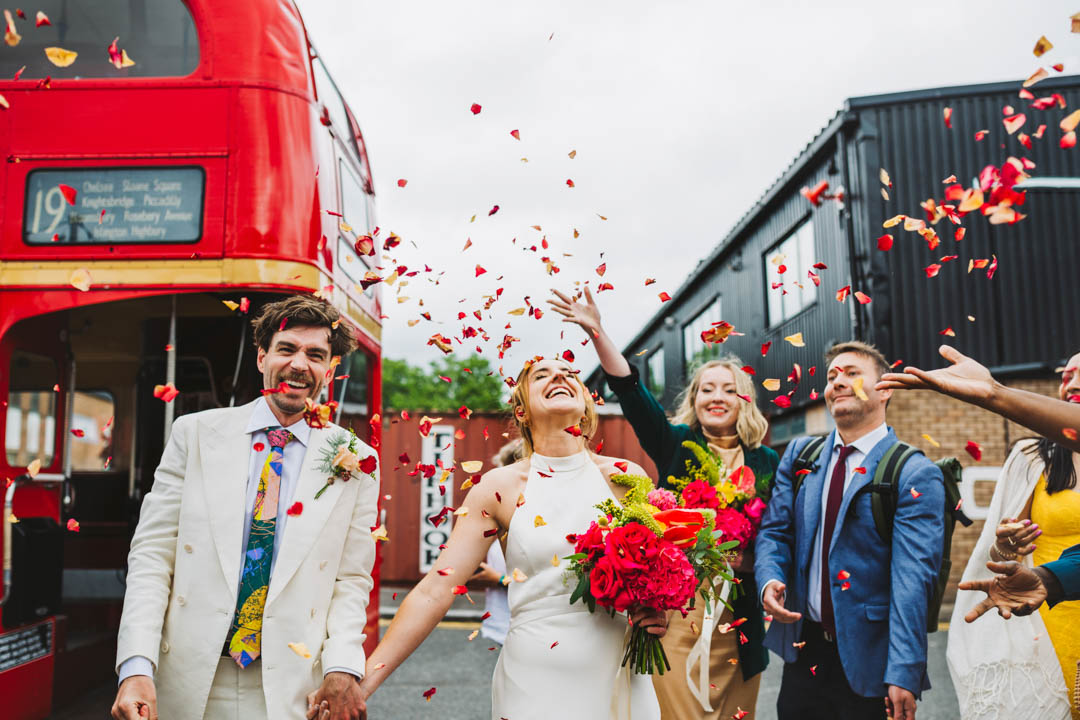 Renegade Urban Winery wedding confetti throw