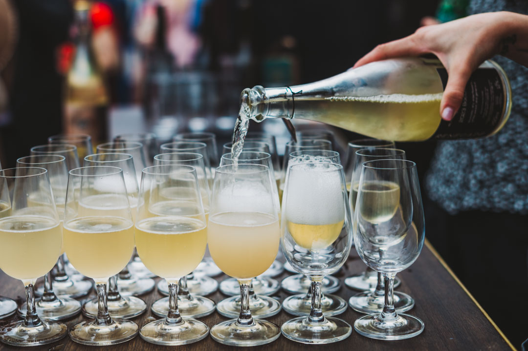 Renegade Urban Winery wedding reception drinks