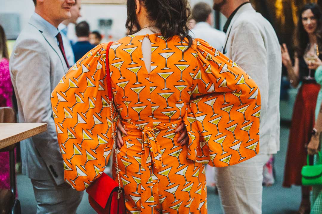 quirky wedding photo guest outfit