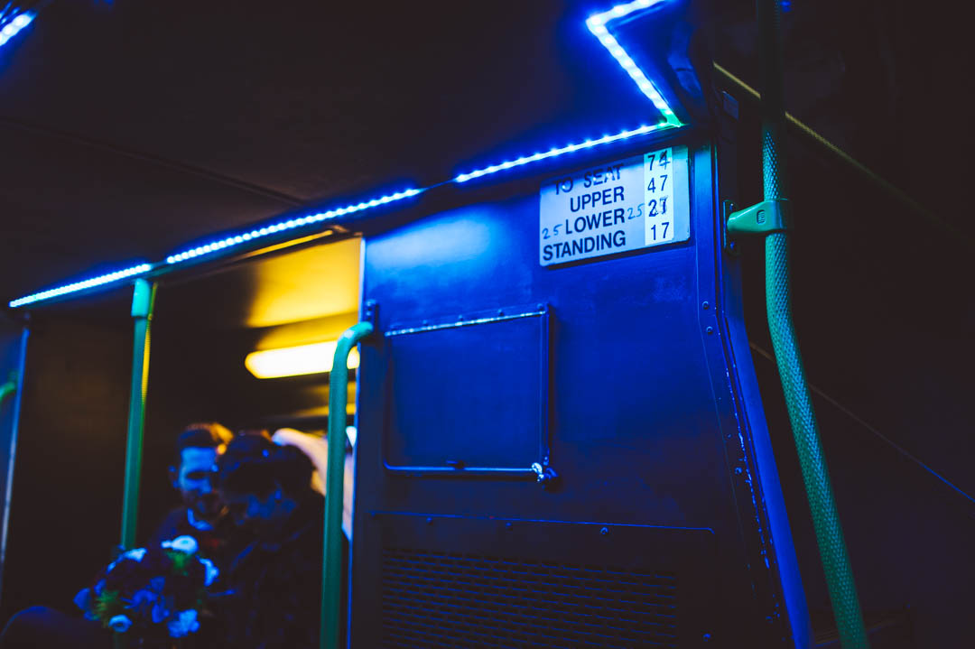 colourful lighting and sign
