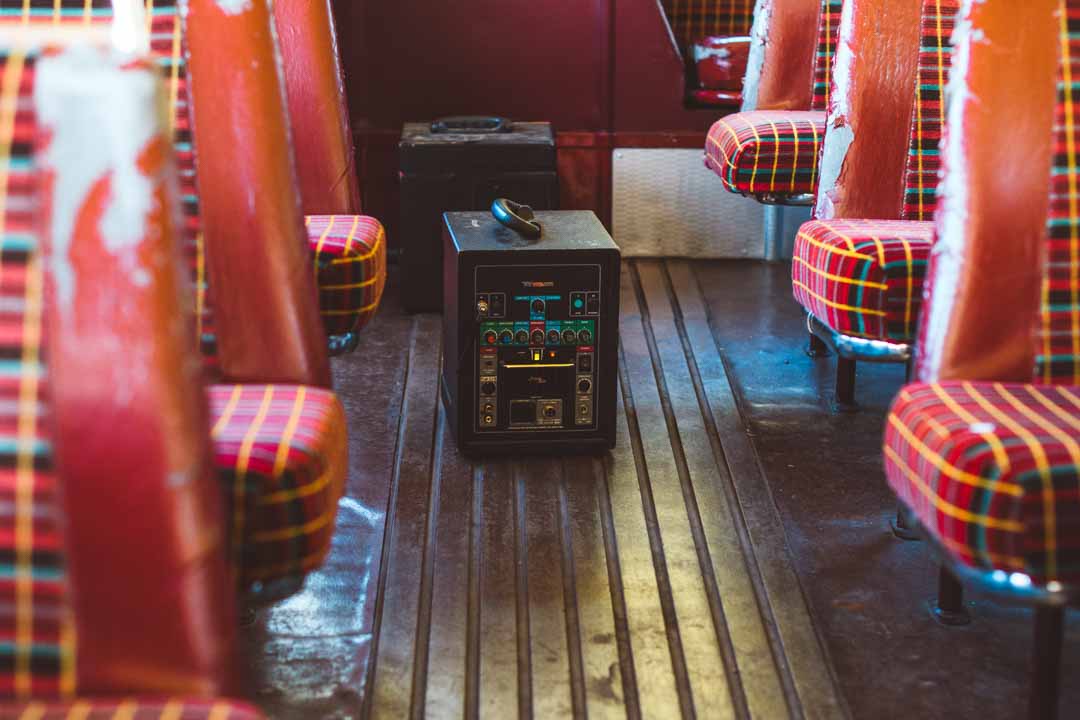 music on wedding bus