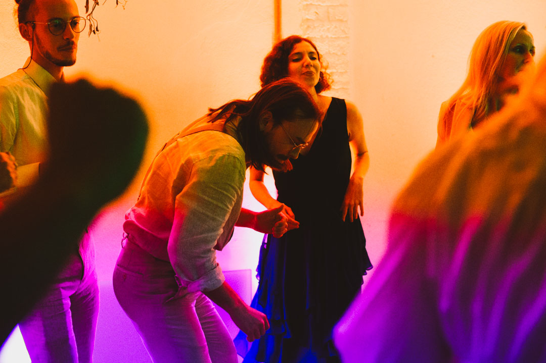 Woodberry Wetlands wedding guests on the dancefloor