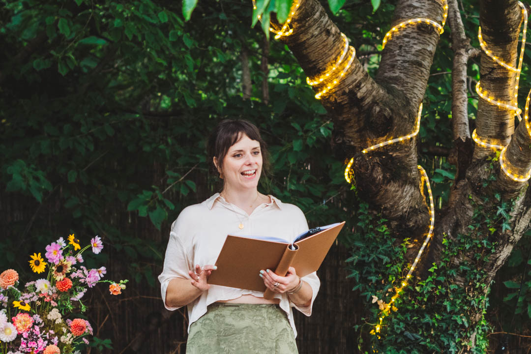 Woodberry Wetlands wedding celebrant Hannah at Cherry and Fern Celebrations