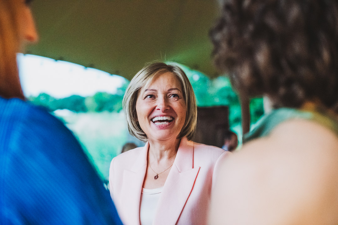 mother of the bride laughing